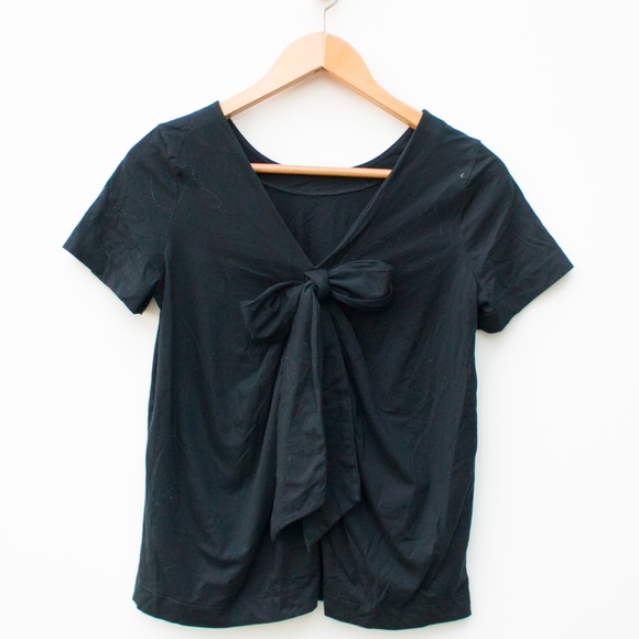 Banana Republic Tops - ✨BR | Limited Edition Black Shirt Bow Drop Back